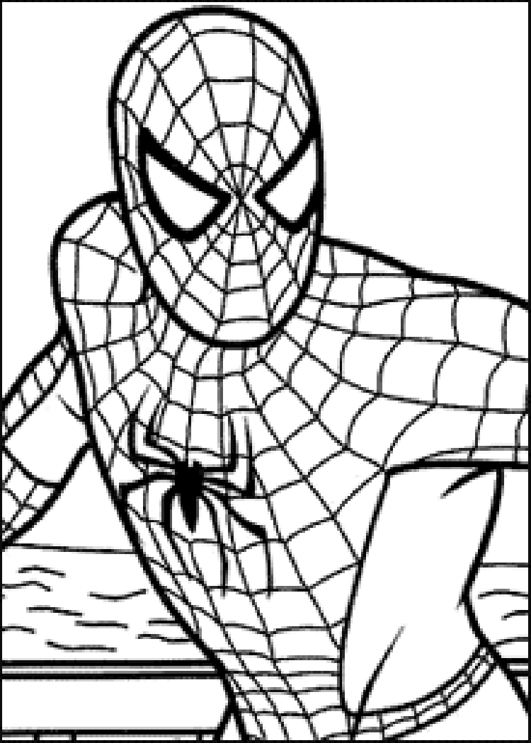 Coloring Spiderman Pages 4